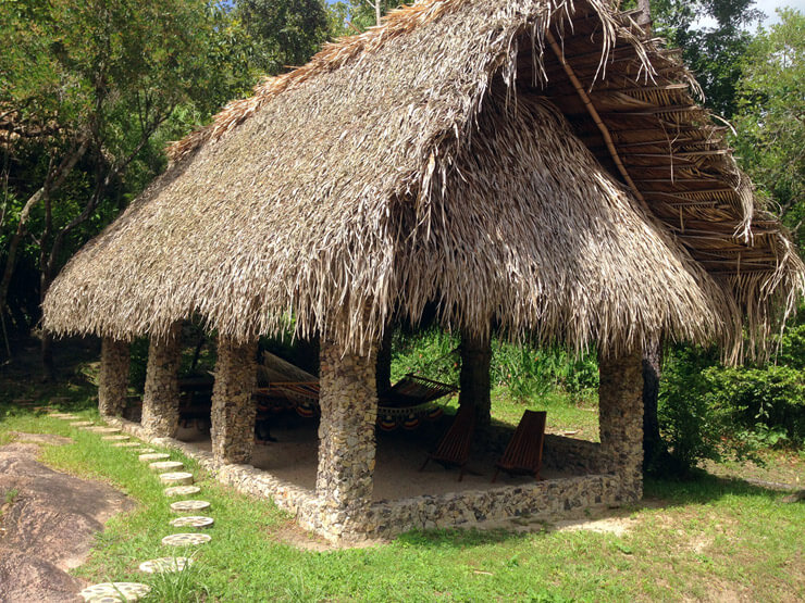 large palapa for shady afternoons by the river