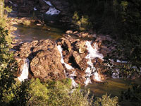 The beautiful waterfall at Five Sister's Lodge is located just a few minutes walk from the Villa.